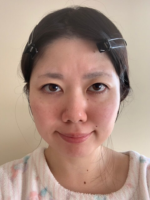アイプチを塗った後の目元の写真